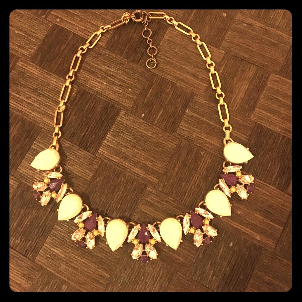J. Crew Statement Necklace - Mint & Violet