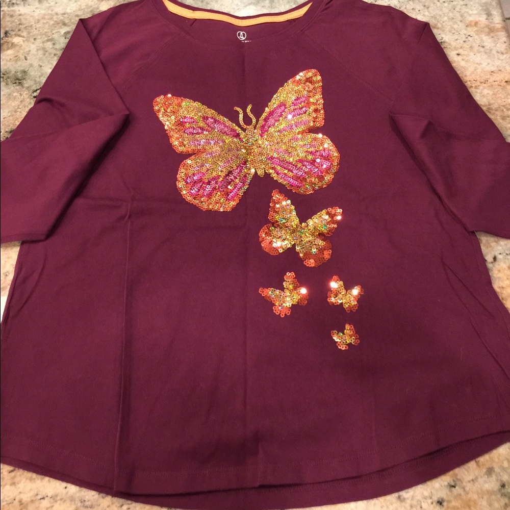 Lands End Girls Long Sleeve Top