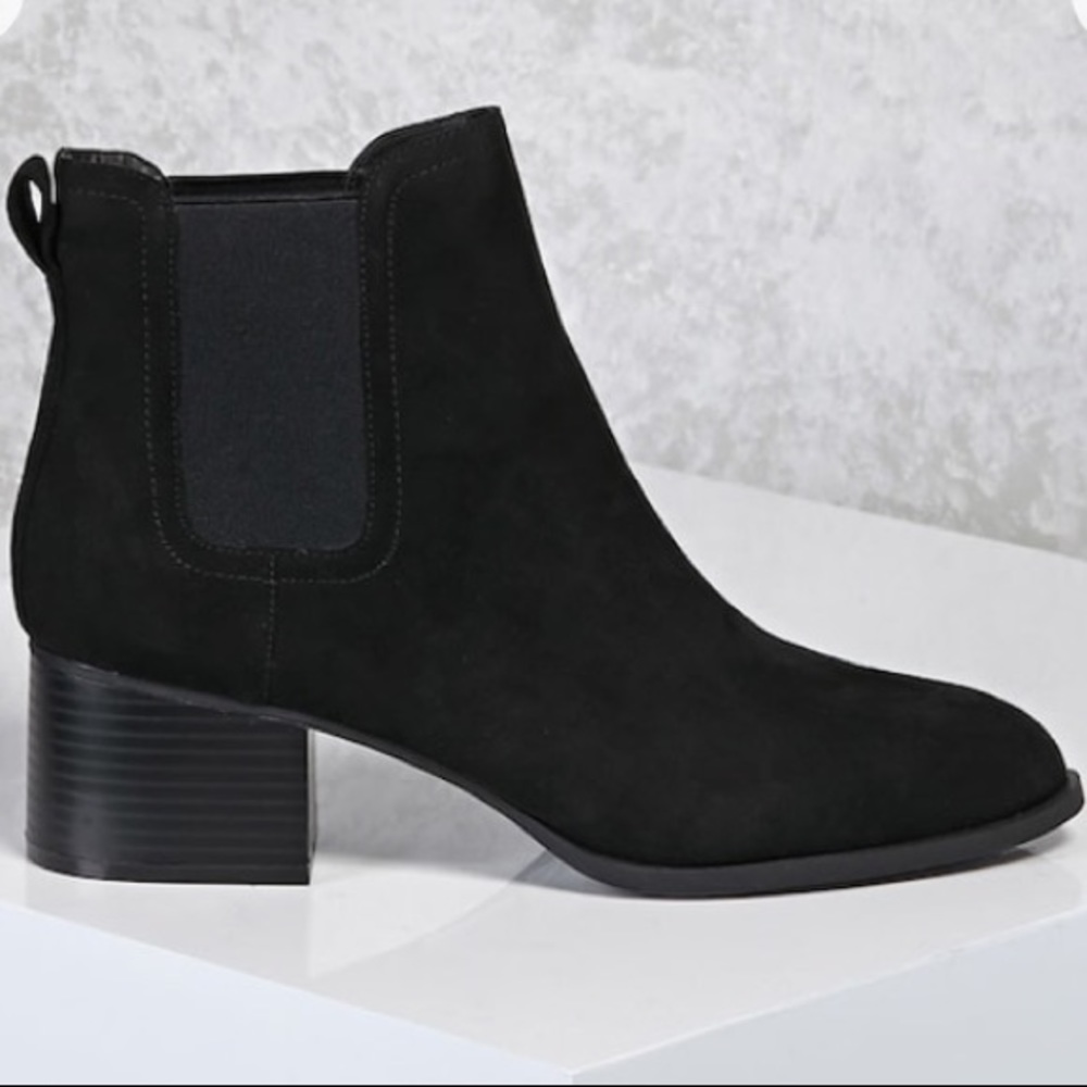 Faux Suede Chelsea Boots