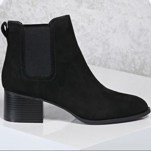 Faux Suede Chelsea Boots