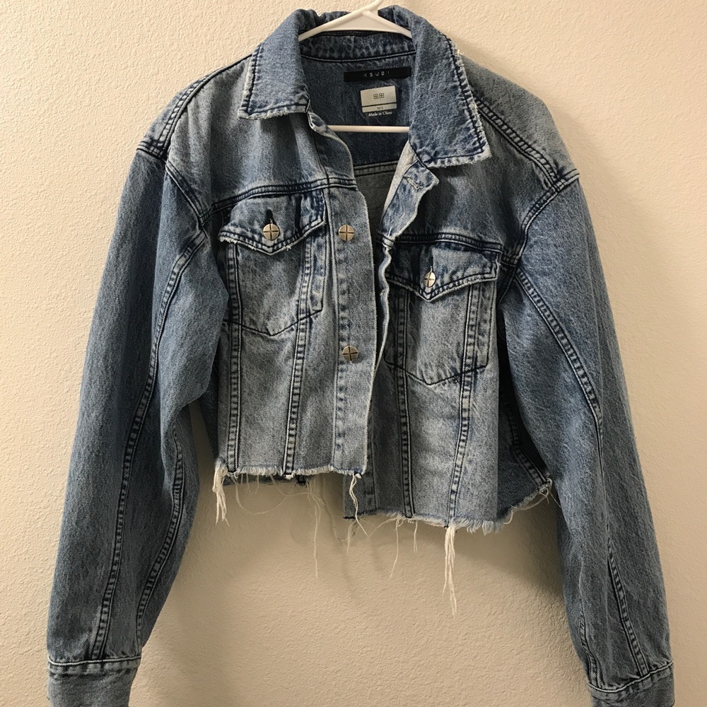 KSBUI DISTRESSED DENIM JACKET