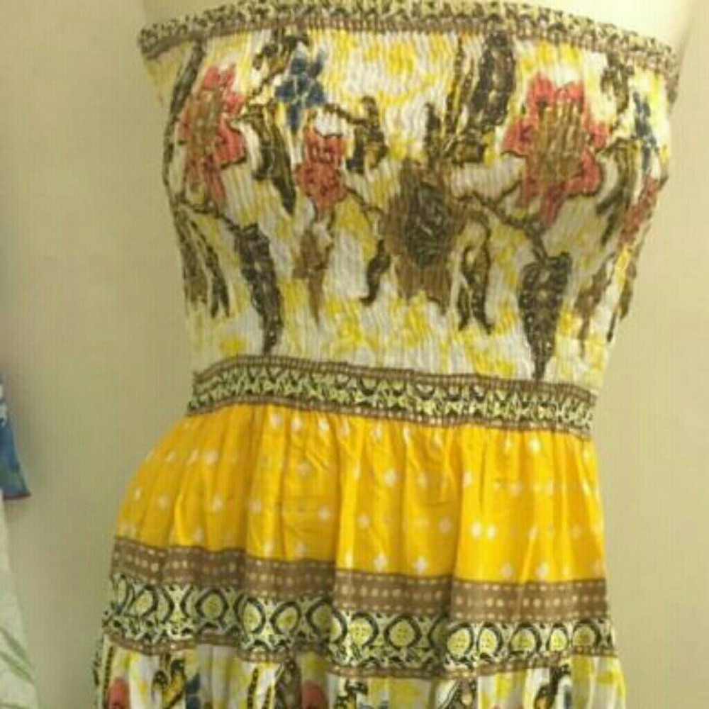 Yellow Pink Apple Dress.