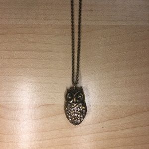 Fossil vintage style owl necklace