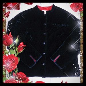 "French Laundry" Woman Velvet Quilted Jacket