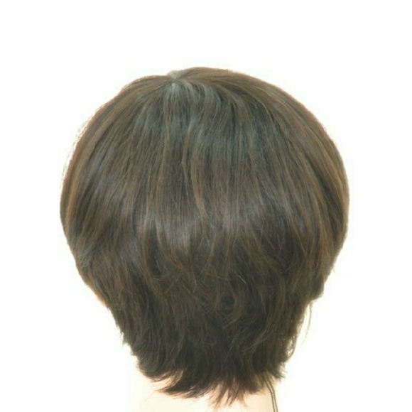 Human Hair Pixie Beauty Wig #1b main image 5