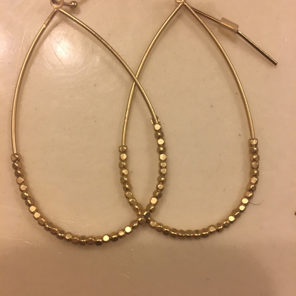 New Listing! Large Teardrop Gold-Filled Earrring