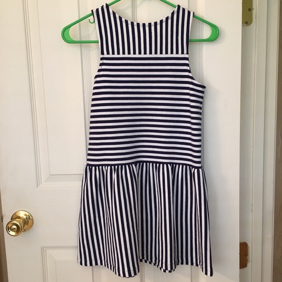 NWT Joe Navy & White Striped Girls Dress Sz 10-12. - Picture 2 of 3