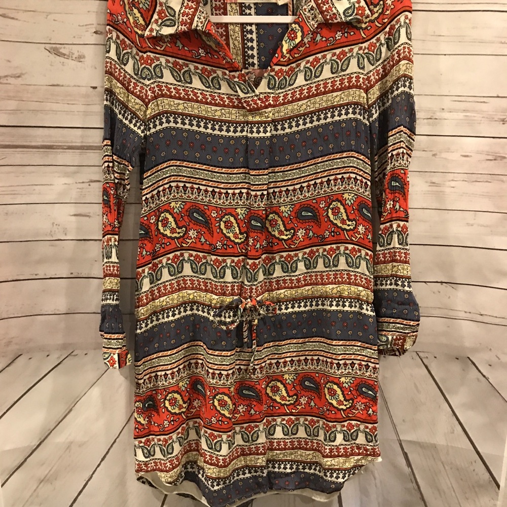 ✨ Chelsea & Violet | Boho printed dress Sz L - Picture 2 of 7
