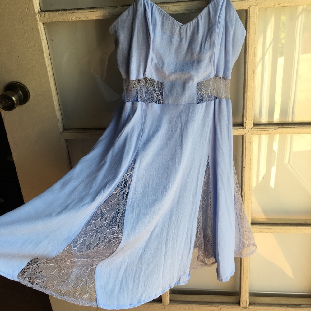 Light blue laced dress