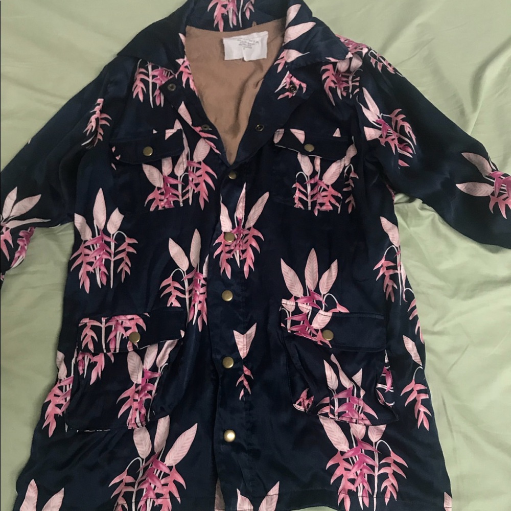 Tasmania jacket in heliconia silk