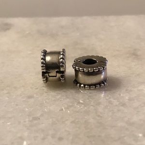 TWO Pandora Beaded Bracelet Clips