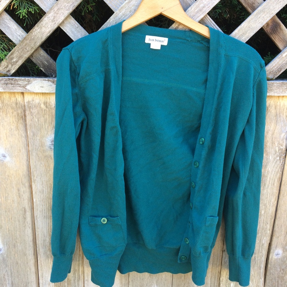 Teal cardigan