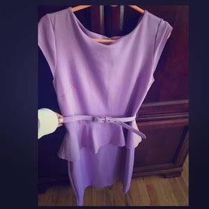 Lavender peplum dress
