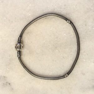 ⭐️SALE⭐️Pandora Snap Closure Oxidized Bracelet 7.9