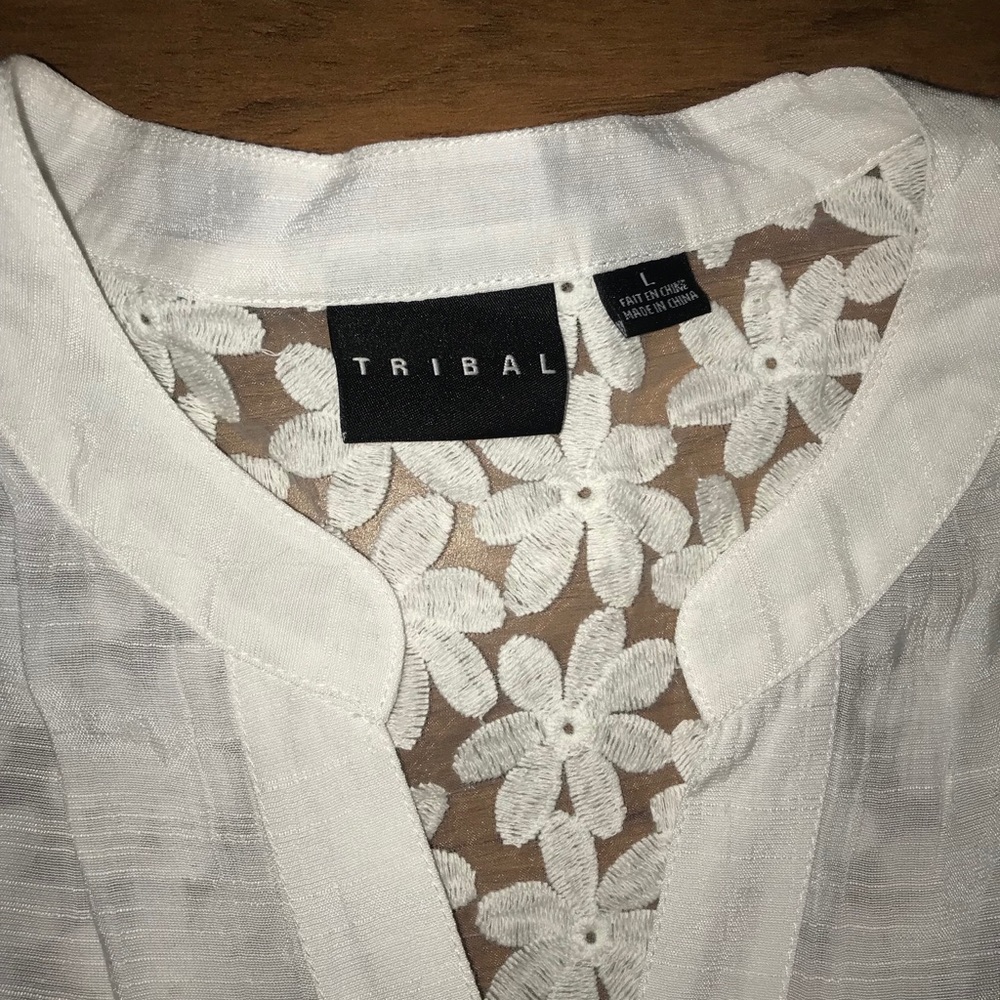 Tribal Floral Button Down Blouse