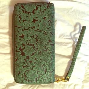 Green Boho Wristlet/Wallet