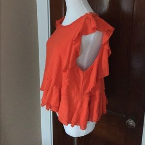 Anthropologie Tops - Anthropologie Maeve Ruffle Top M Petite Anthropologie Tops - Anthropologie Maeve Ruffle Top M Petite