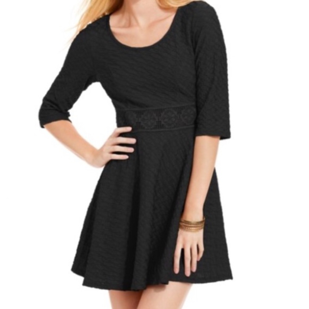 American Rag Crochet Knit Skater Dress
