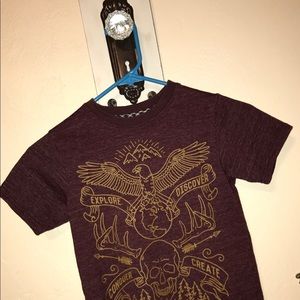Boys. Burgundy T-shirt skull   Nice feel