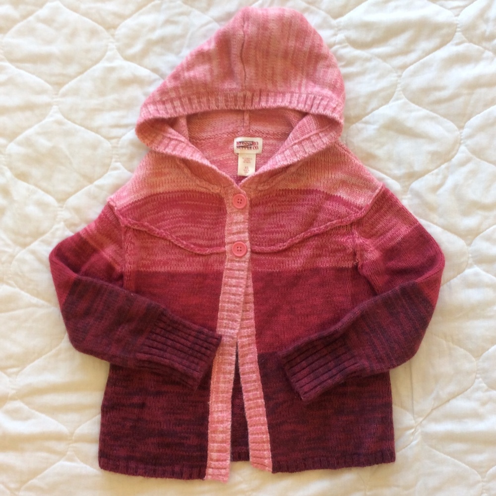 Hoodie Cardigan Girls XS Sweater Acrylic
