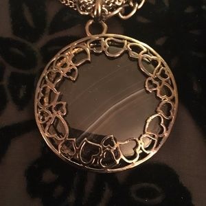 Chunky statement necklace with large pendant