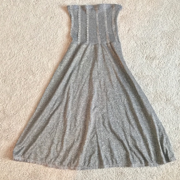 Free People Dresses Gold Shimmer Tube Top Dress Poshmark