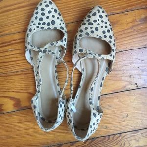 GAP Leopard/Cheetah Print Criss-Cross Flats 7