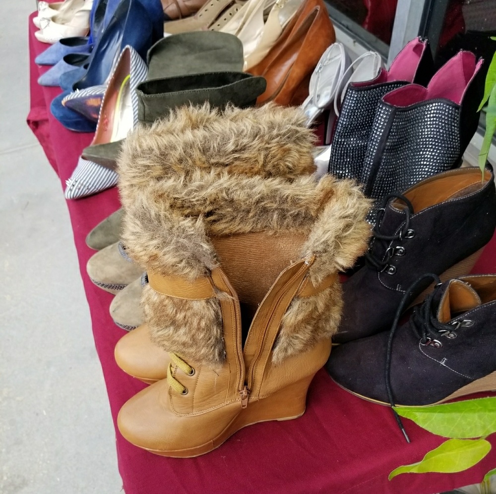 Wedge fur Boots