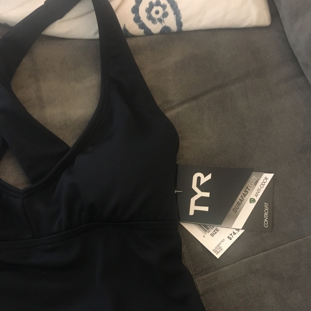 Tyr halter twist control fit swimsuit