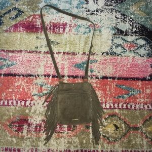 LUCKY BRAND RICKY  Suede Fringe Sm Xbody Bag