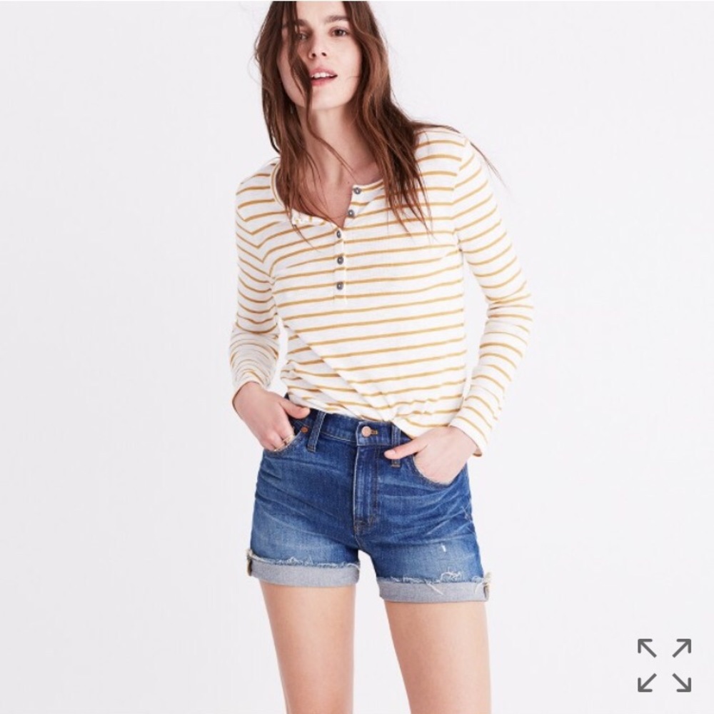 Madewell high rise denim/jean shorts
