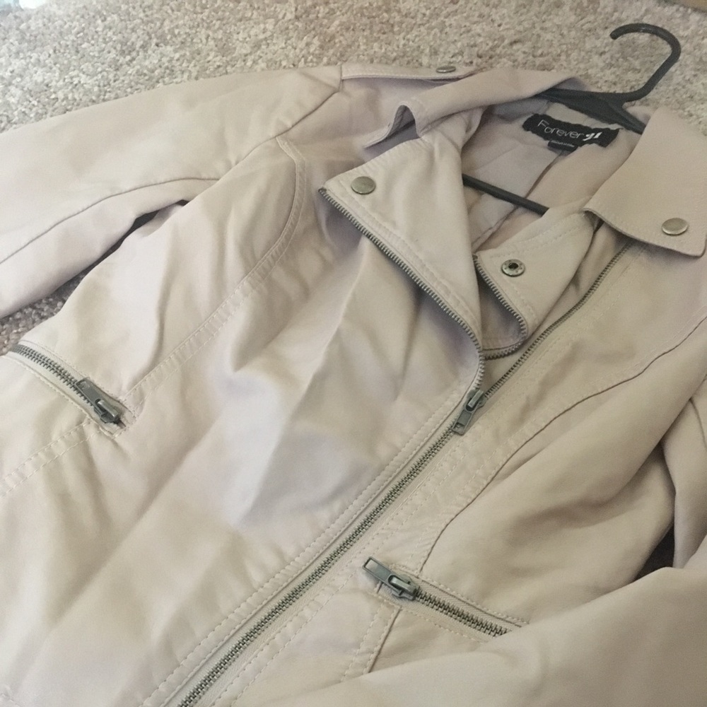 Pink faux leather jacket