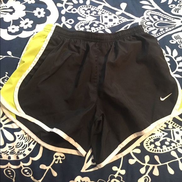 Nike Pants - Nike Shorts - black w lime green sides