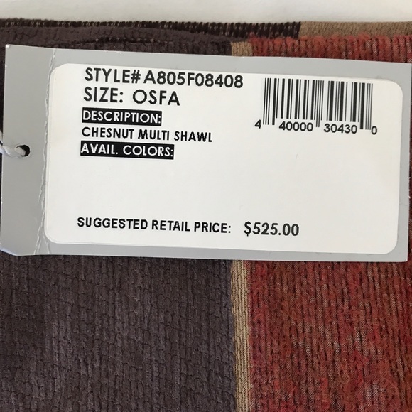 ⭐️🌴 NWT Bill Blass Silk & Wool Shawl - Picture 3 of 7