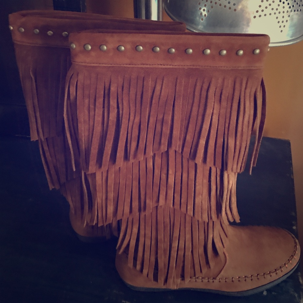 NWOB Rampage Brown Tassel Boots All Sizes Available