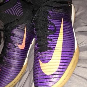 Purple Mercurial X’s Indoor Size 10