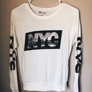 Long Sleeve "NYC" Top