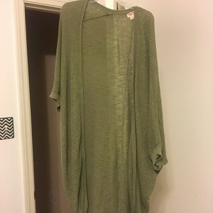 Mossimo long green cardigan