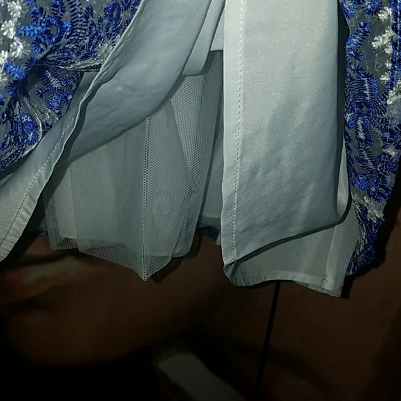 Tatyana Lil Frozen Dress Blue Embroided Snowflakes - Picture 7 of 8