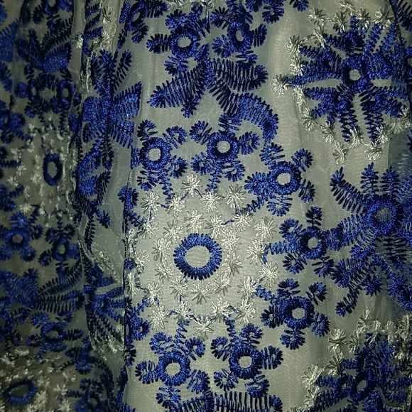 Tatyana Lil Frozen Dress Blue Embroided Snowflakes - Picture 8 of 8