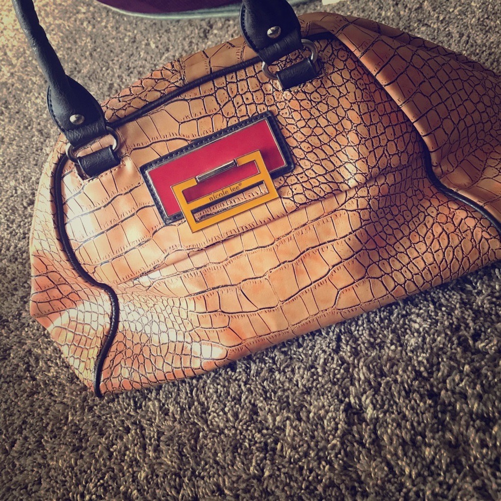 Nicole Lee Snake Skin Mini Duffle