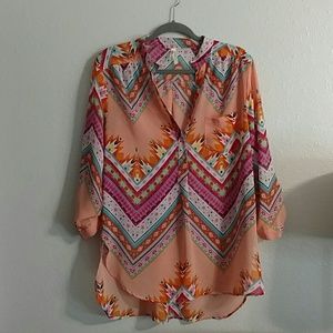Women's sheer aztec tunic