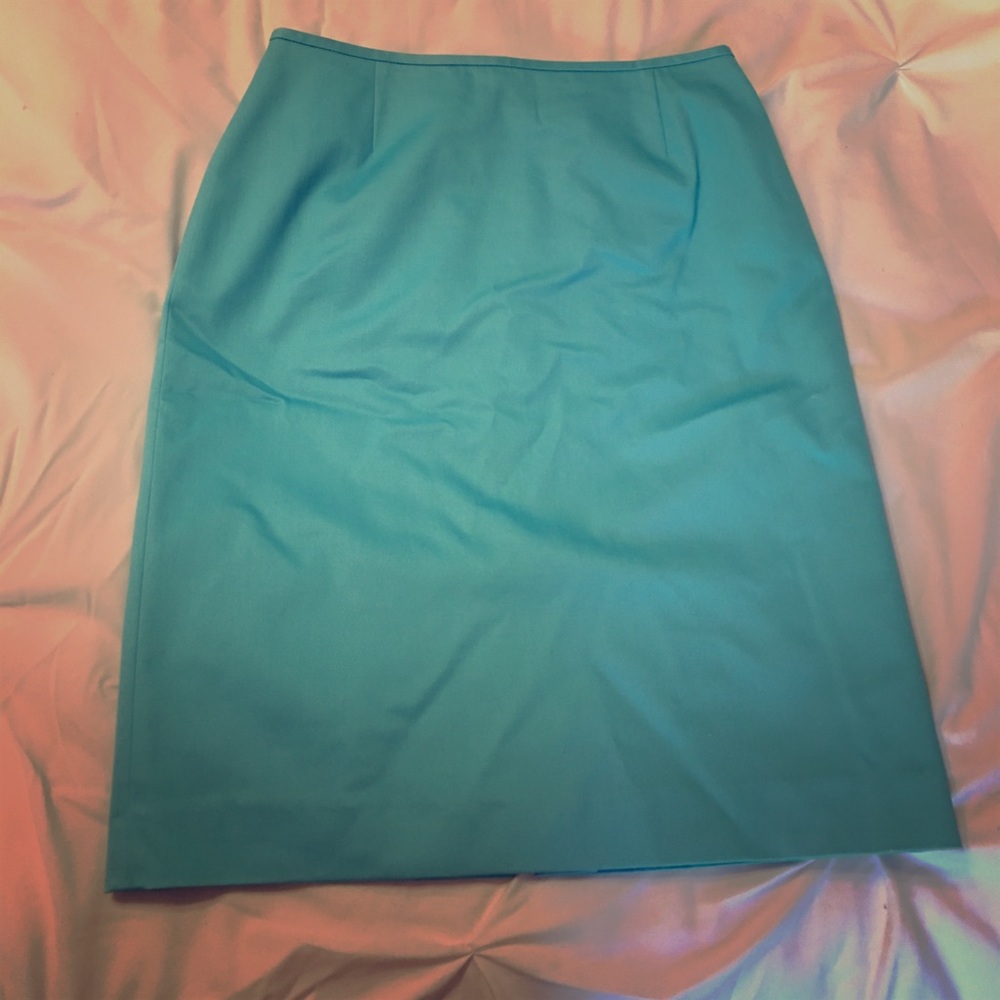 Beautiful aqua blue skirt.