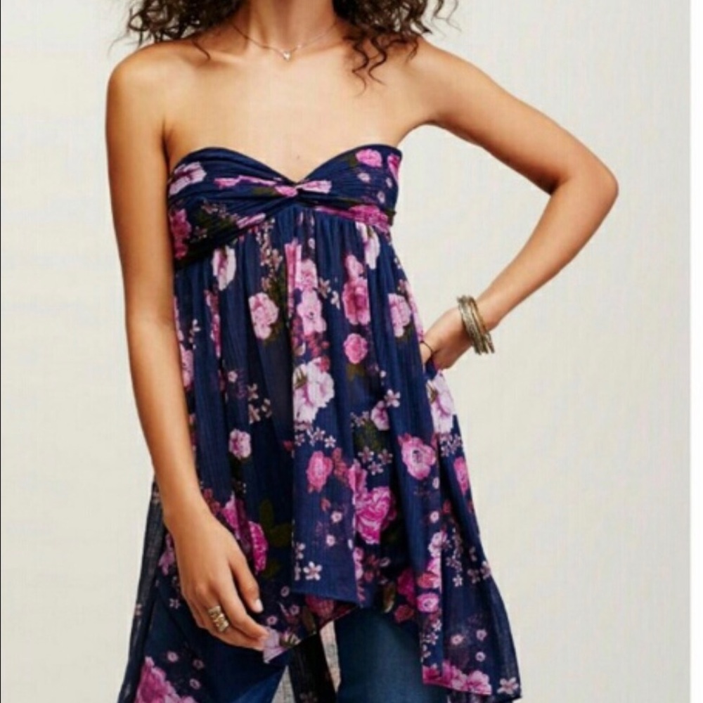 Free People Mirage Flowy Tube Top