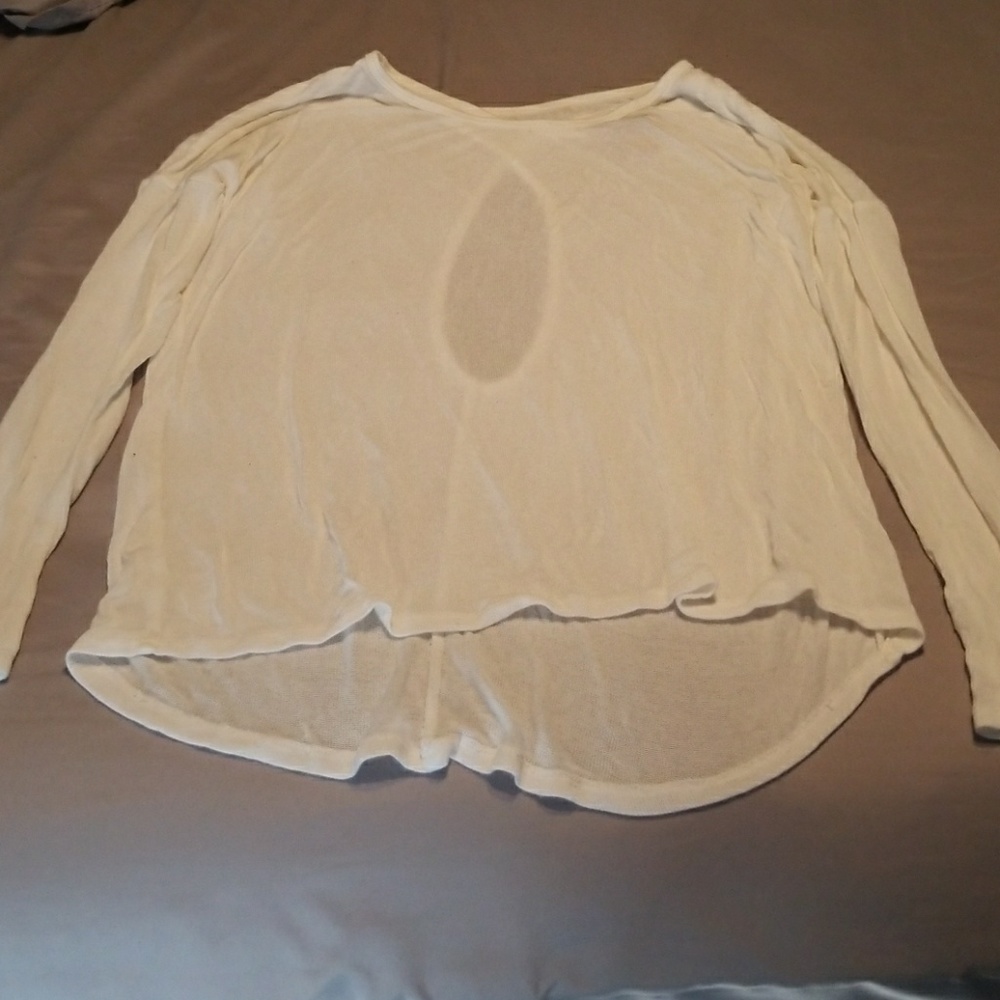 White Criss cross back sweater