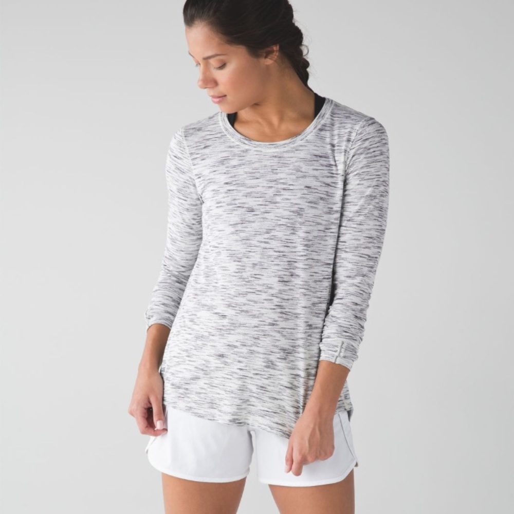 Lululemon long sleeve open back top sz 4
