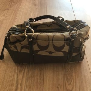 Coach brown patterned handbag