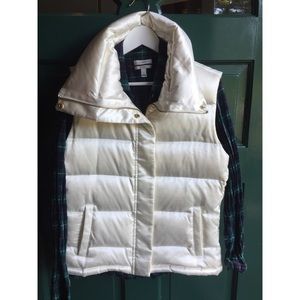 Talbots high neck white vest