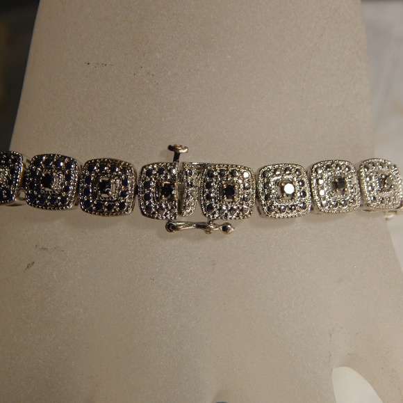 Women 925 Silver & Black Bracelet - Picture 4 of 4