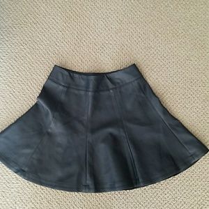 Express Pleather flare skirt